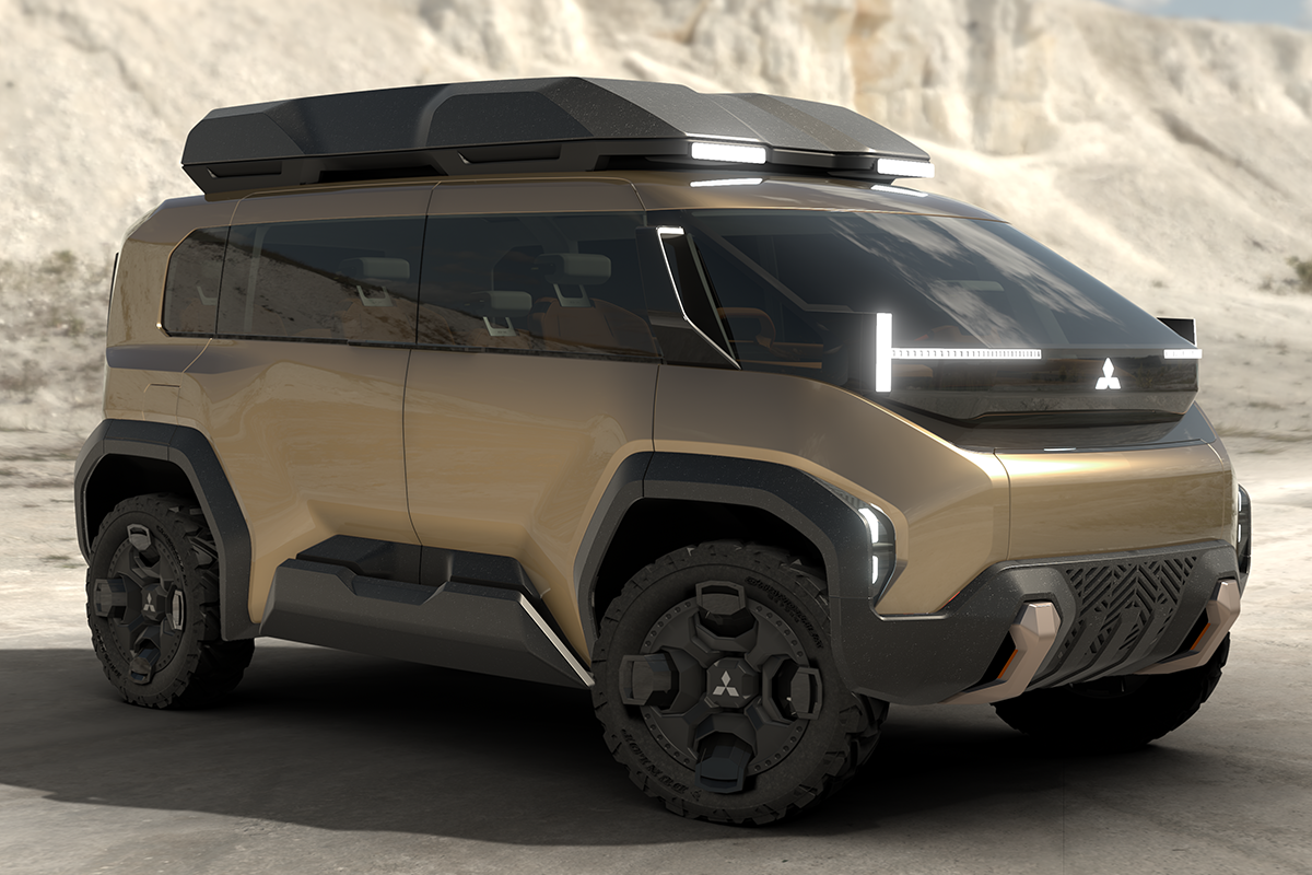 Mitsubishi s tiny D X PHEV adventure van future proofs Delica splendor